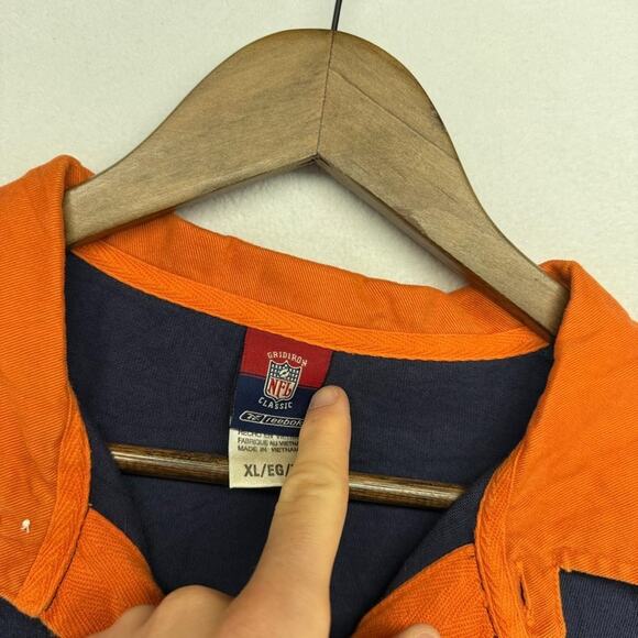 Vintage Denver Broncos Rugby Shirt men's XL Blue Embroidered Logo Collared y2k - Picture 4 of 9